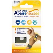 Sea-Band Kids Nausea Relief Comforting Accupresure Bands Облекчаващи акупресурни гривни за справяне с гаденето, подходящи за деца, без лекарства 2 броя - Каки Sea-Band Kids Nausea Relief Comforting Accupresure Bands Облекчаващи акупресурни гривни за справяне с гаденето, подходящи за деца, без лекарства 2 броя - Каки