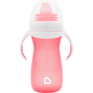 Munchkin Gentle Trainer Tall Cup 9m+, 300ml - Pink - Образователна чаша с дръжки