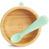 Munchkin Bambou Suction Bowl & Spoon 6m+, 1 бр