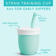 Munchkin C\'est Silicone Training Cup with Straw 6m+, 118ml, Код 90054 - Бензин