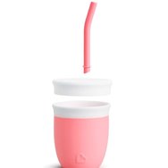 Munchkin C\'est Silicone Training Cup with Straw 6m+, 118ml, Код 90055 - Светло розово