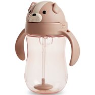 Munchkin Tip & Sip Weighted Straw Cup 9m+, Чаша за тренировки без течове със сламка 296ml - Dog