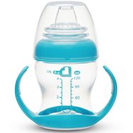 Munchkin Gentle Transition Cup 4m+, Чаша за тренировки без капки за преход към шише 118ml - Clear Blue