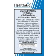 Health Aid Vitamin D3 1000iu 120tabs