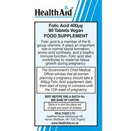 Health Aid Vegan Folic Acid 400μg 90tabs Health Aid Vegan Folic Acid 400μg 90tabs