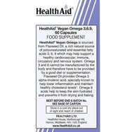 Health Aid Vegan Omega 3-6-9, 60caps