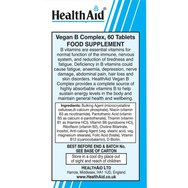 Health Aid Vegan B Complex 60tabs