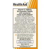 Health Aid Vitamin C 1000mg 30 Chew.tabs