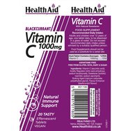 Heath Aid Vitamin C 1000mg 20 Effer.tabs - Blackcurrant