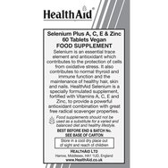 Health Aid Selenium Plus A, C, E & Zinc 60tabs