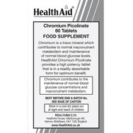 Health Aid Chromium Picolinate 1800μg 60tabs