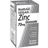 Health Aid Vegan Zinc Gluconate 70mg 90tabs