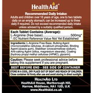 Health Aid L-Arginine 500mg 60tabs