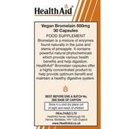 Health Aid Vegan Bromelain 500mg 30caps Health Aid Vegan Bromelain 500mg 30caps