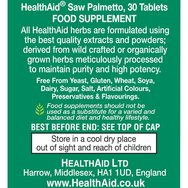 Health Aid Saw Palmetto 265mg 30tabs