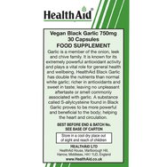 Health Aid Black Garlic 750mg 30caps Health Aid Black Garlic 750mg 30caps