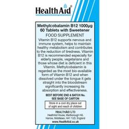 Health Aid Metcobin Methylcobalamin B12 1000μg 60tabs