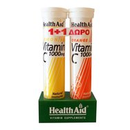 Health Aid витамин C 1000мг с вкус на лимон, 20 таблетки + подарък витамин С 500мг с вкус на портокал, 20 таблетки