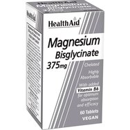 Health Aid Magnesium Bisglycinate 375mg & Vitamin B6 60tabs