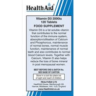 Health Aid Vitamin D3 2000iu 120tabs