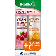 Health Aid Promo Cranberry 500mg Plus Vitamin C 100mg Natural Flavor 20 Effer.tabs & Vitamin C 1000mg Orange 20 Effer.tabs Health Aid Promo Cranberry 500mg Plus Vitamin C 100mg Natural Flavor 20 Effer.tabs & Vitamin C 1000mg Orange 20 Effer.tabs