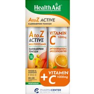 Health Aid Promo AtoZ Active Multivitamin Tropical Fruits 20 Effer.tabs & Vitamin C 1000mg Orange 20 Effer.tabs Health Aid Promo AtoZ Active Multivitamin Tropical Fruits 20 Effer.tabs & Vitamin C 1000mg Orange 20 Effer.tabs