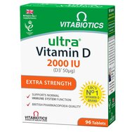 Vitabiotics Ultra Vitamin D 2000IU 96tabs,Хранителна добавка с витамин D за добро здраве на костите, мускулите и имунното укрепв