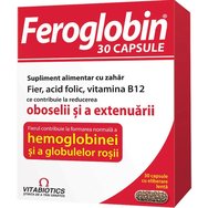 Vitabiotics Feroglobin 30caps - Хранителна добавка с бавно освобождаване от желязо, минерали и витамини от група В за намаляване на слабостта и умората срещу анемия Vitabiotics Feroglobin 30caps - Хранителна добавка с бавно освобождаване от желязо, минерали и витамини от група В за намаляване на слабостта и умората срещу анемия