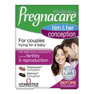 Vitabiotics Pregnacare Him & Her Conception 30tabs & 30tabs - Хранителна добавка, която подобрява репродуктивното здраве