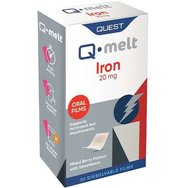 Quest Melt Iron 20mg Хранителна добавка с желязо за производство на енергия, намаляване на умората, добра функция на имунната система и нормална когнитивна функция, с подсладители и вкус на горски плодове 30 орално диспергиращи се ленти Quest Melt Iron 20mg Хранителна добавка с желязо за производство на енергия, намаляване на умората, добра функция на имунната система и нормална когнитивна функция, с подсладители и вкус на горски плодове 30 орално диспергиращи се ленти