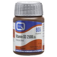 Quest Vitamin D3 2500iu 60tabs - Хранителна добавка с витамин D в подкрепа на имунната система, костите, мускулите и зъбите Quest Vitamin D3 2500iu 60tabs - Хранителна добавка с витамин D в подкрепа на имунната система, костите, мускулите и зъбите