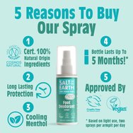 Salt of the Earth Peppermint & Tea Tree Foot Deodorant Spray 100ml Salt of the Earth Peppermint & Tea Tree Foot Deodorant Spray 100ml