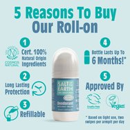 Salt of the Earth Natural Refillable Roll-On Deodorant 75ml - Ocean & Coconut Salt of the Earth Natural Refillable Roll-On Deodorant 75ml - Ocean & Coconut