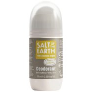 Salt of the Earth Natural Refillable Roll-On Deodorant 75ml - Amber & Sandalwood