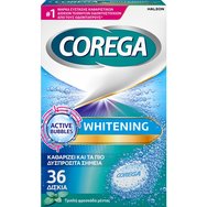 Corega Whitening 36 Effer.Tabs - Таблетки за почистване на протези, почистват в дълбочина и премахват упорити петна Corega Whitening 36 Effer.Tabs - Таблетки за почистване на протези, почистват в дълбочина и премахват упорити петна