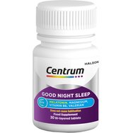 Centrum Good Night Sleep Хранителна добавка с мелатонин, витамини, магнезий & екстракт от валериана за по-бързо & по-качествено заспиване 30tabs