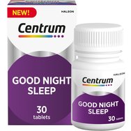 Centrum Good Night Sleep Хранителна добавка с мелатонин, витамини, магнезий & екстракт от валериана за по-бързо & по-качествено заспиване 30tabs
