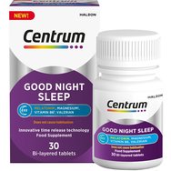 Centrum Good Night Sleep Хранителна добавка с мелатонин, витамини, магнезий & екстракт от валериана за по-бързо & по-качествено заспиване 30tabs