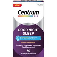 Centrum Good Night Sleep Хранителна добавка с мелатонин, витамини, магнезий & екстракт от валериана за по-бързо & по-качествено заспиване 30tabs
