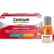 Centrum Energy & Focus Хранителна добавка с витамини B, екстракт от Ginseng & Guarana с кофеин от зелен чай срещу умора & отпадналост за енергия & повишена умствена ефективност с вкус на касис & малина 200ml (8Vialsx25ml) Centrum Energy & Focus Хранителна добавка с витамини B, екстракт от Ginseng & Guarana с кофеин от зелен чай срещу умора & отпадналост за енергия & повишена умствена ефективност с вкус на касис & малина 200ml (8Vialsx25ml)