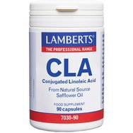 Lamberts CLA 1000mg, 90caps - Хранителна добавка с конюгирана линолова киселина от растителен произход за поддържане на баланса между мускулната и мастната тъкан и контрол на теглото