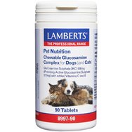 Lamberts Glucosamine Complex for Dogs & Cats Хранителна добавка с глюкозамин и витамини C & E за поддържане на доброто здраве на ставите при домашни кучета & котки 90 дъвчащи таблетки Lamberts Glucosamine Complex for Dogs & Cats Хранителна добавка с глюкозамин и витамини C & E за поддържане на доброто здраве на ставите при домашни кучета & котки 90 дъвчащи таблетки