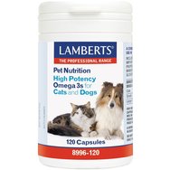 Lamberts Pet Nutrition High Potency Omega 3 for Cats & Dogs 120caps - Хранителна добавка с Омега 3 мастни киселини за котки и кучета