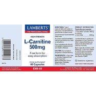 Lamberts L-Carnitine 500mg, 60caps