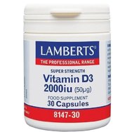 Lamberts Vitamin D3 2000iu, 30caps - Хранителна добавка с витамин D3 за добра костна и имунна функция Lamberts Vitamin D3 2000iu, 30caps - Хранителна добавка с витамин D3 за добра костна и имунна функция
