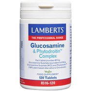 Lamberts Glucosamine 467mg & Phytodroitin 110mg Complex 120tabs - Хранителна добавка за еластичността на ставния хрущял Lamberts Glucosamine 467mg & Phytodroitin 110mg Complex 120tabs - Хранителна добавка за еластичността на ставния хрущял