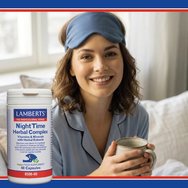 Lamberts Night Time Herbal Complex Хранителна добавка с екстракти от билки, минерали и микроелементи за по-лесен и по-качествен сън 60caps