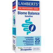 Lamberts Biome Balance Sensitive Хранителна добавка с пробиотици от 4 щама за нормалното функциониране на стомашно-чревната система 30caps Lamberts Biome Balance Sensitive Хранителна добавка с пробиотици от 4 щама за нормалното функциониране на стомашно-чревната система 30caps