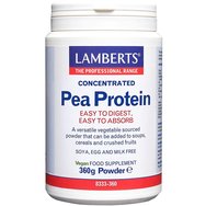 Lamberts Concentrated Pea Protein Powder 360g - Хранителна добавка с високочист и подобрено усвояване на грахов протеин за растеж и поддържане на мускулите