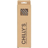 Chilly\'s Reusable Stainless Steel Straws 3 бр
